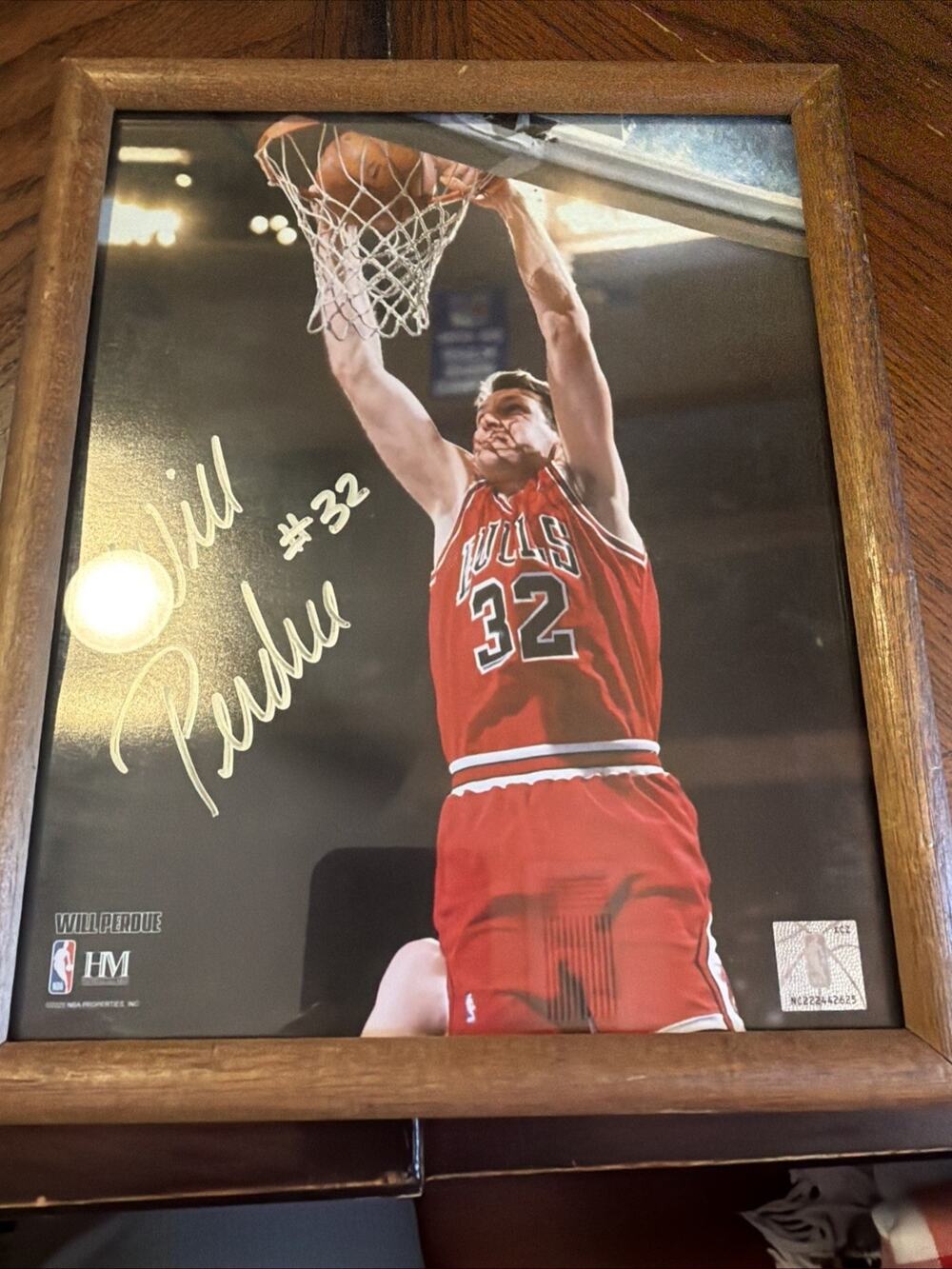 Chicago Bulls Will Purdue Number 32 Slam Dunk Autographed With Coa 8 X 10 Photo